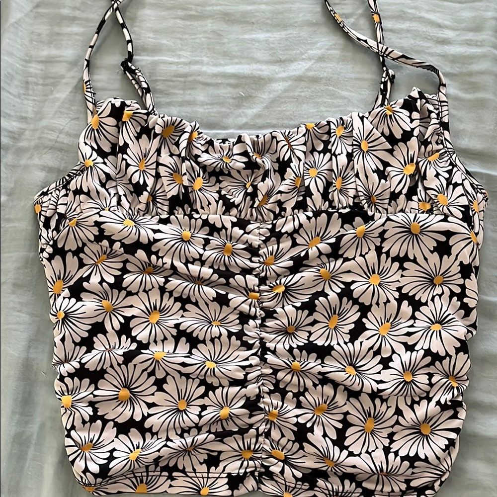 UO floral cropped tank top